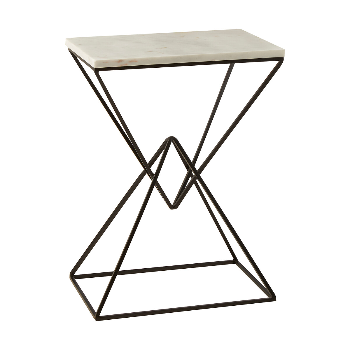 Rectangular Side Table in White Marble white, SO'HOME