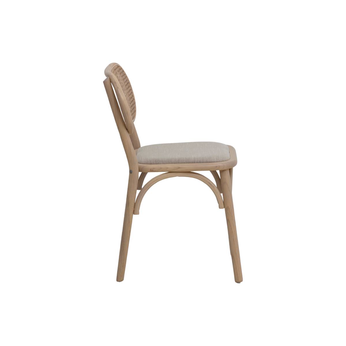Lot de 2 chaises en bois d'orme LUZIAN bois clair, MADE IN MEUBLES