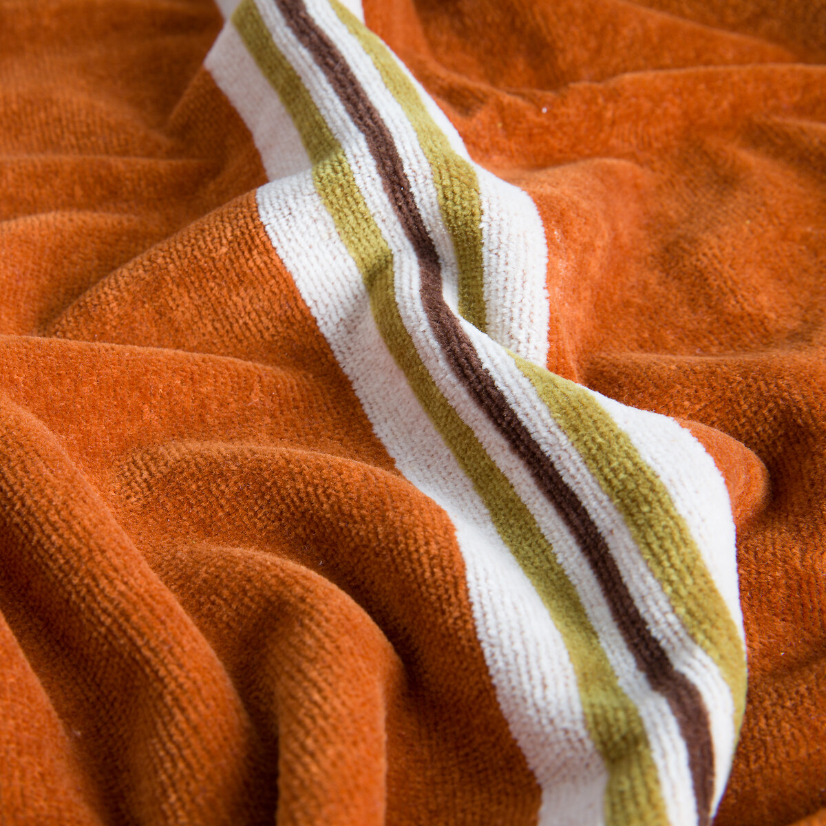 Drap de plage éponge velours, Veniza caramel, LA REDOUTE INTERIEURS