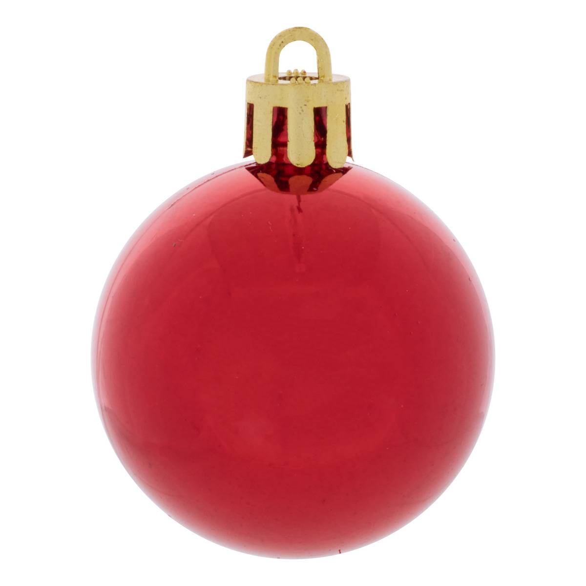 Kit de 100 boules de Noël en plastique assorties or rouge, FEERIC LIGHTS & CHRISTMAS