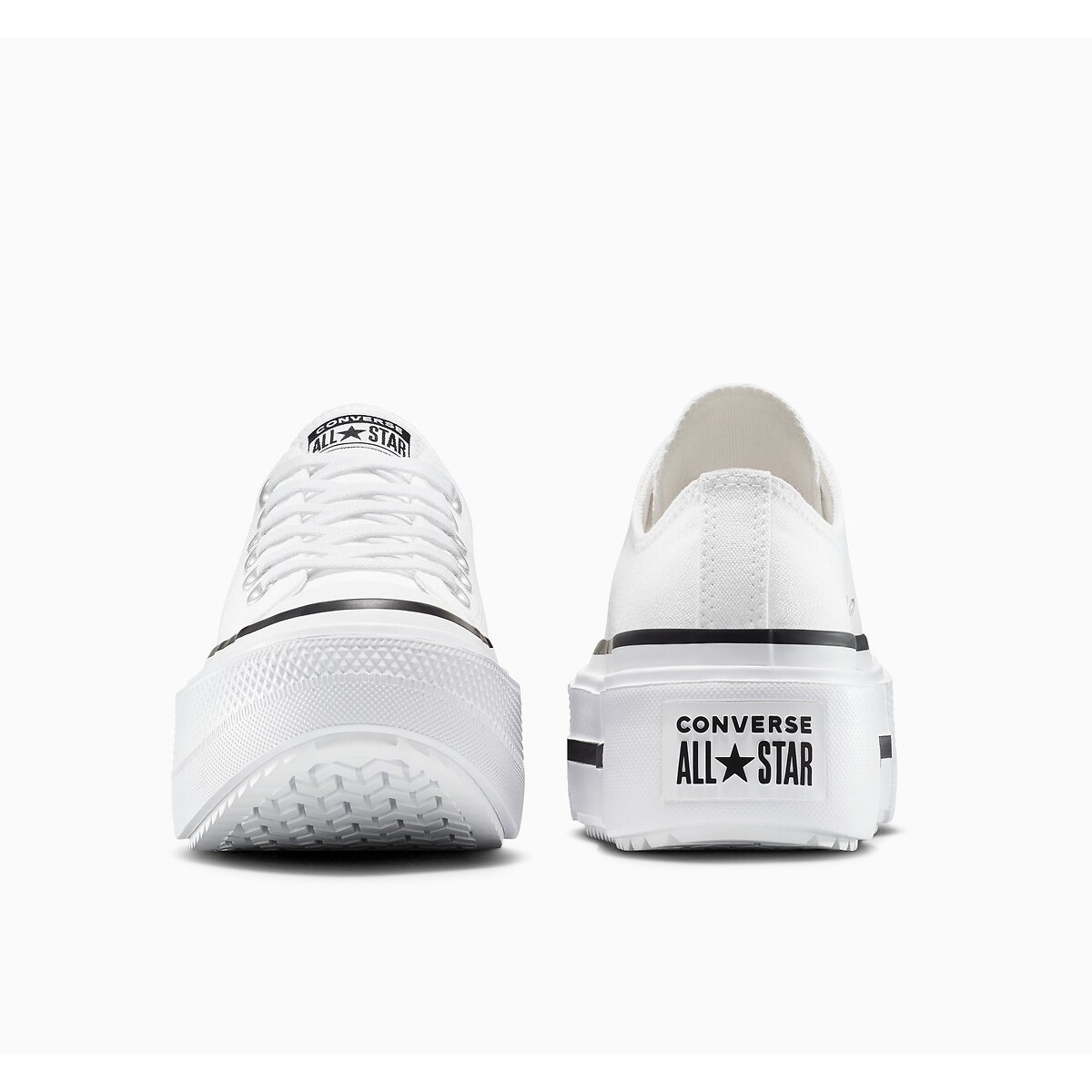 Baskets CHUCK TAYLOR ALL STAR LIFT DOUBLE STACK PLATFORM CANVAS blanc/noir/blanc, CONVERSE