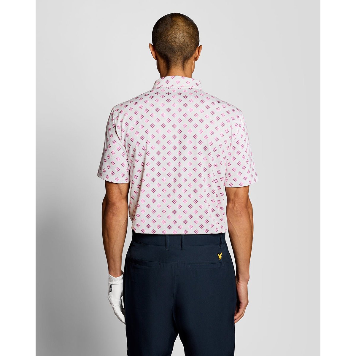 Polo à losanges imprimé blanc, LYLE & SCOTT