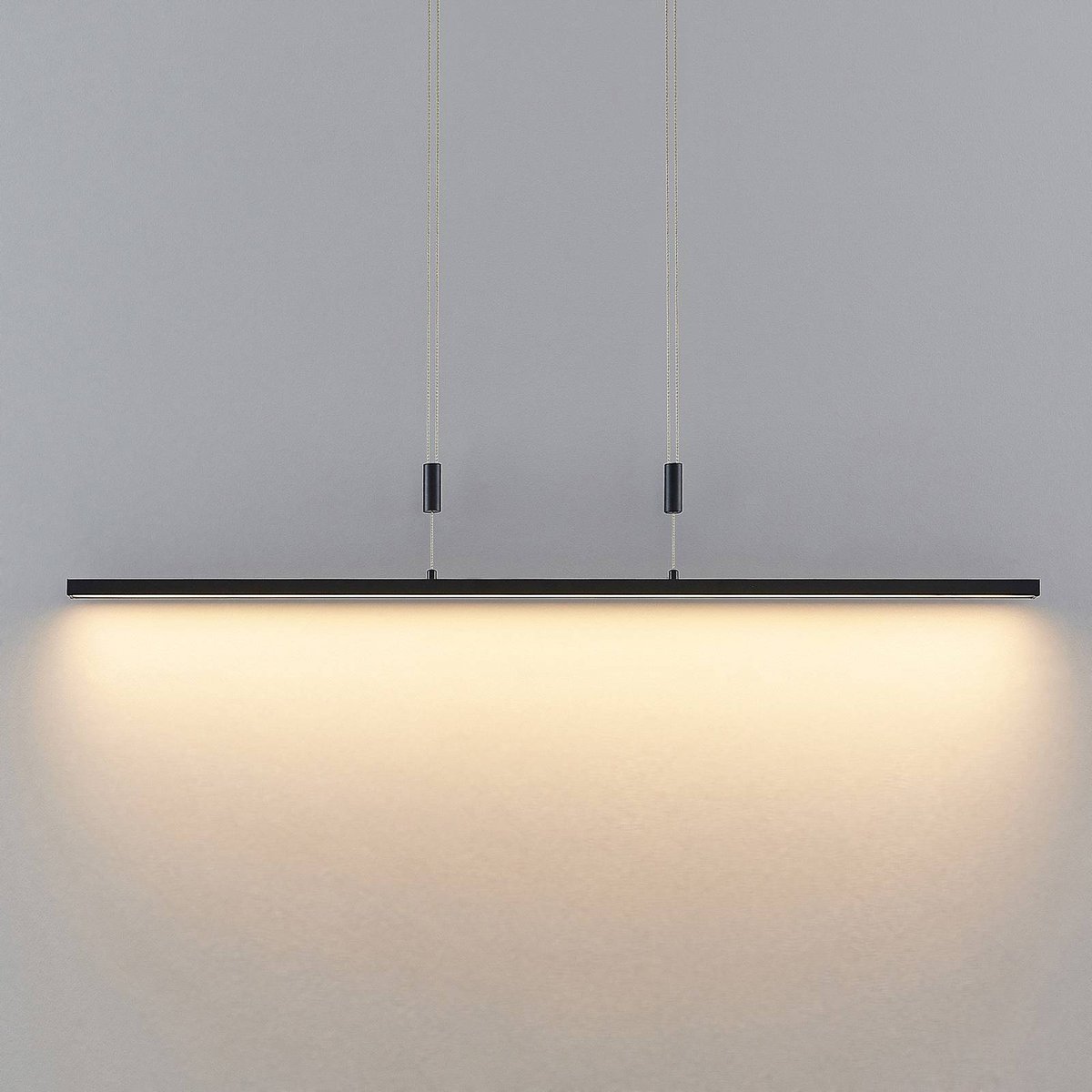 Suspension en aluminium moderneLED, Arneja noir mat, LINDBY