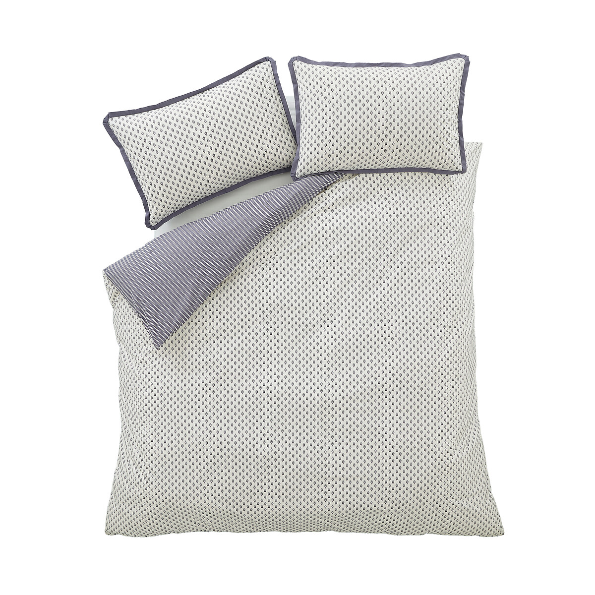 Amelie 200 Thread Count Cotton Reversible Duvet Cover And Pillowcase Set blue, BIANCA FINE LINENS