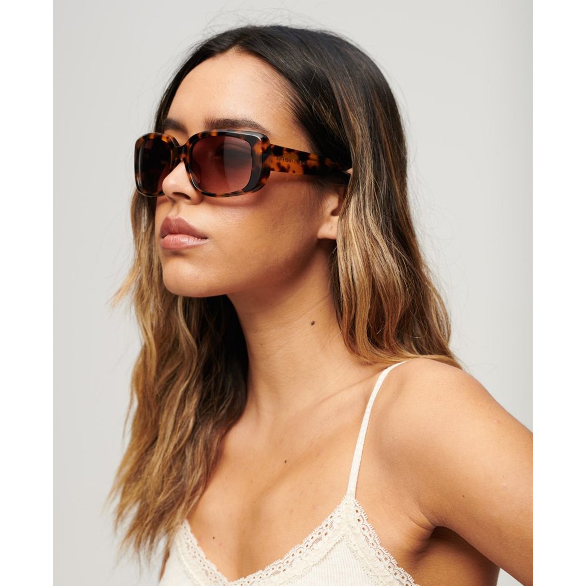 Lunettes de soleil SDR Dunaway tortue/marron foncé en dégradé, SUPERDRY