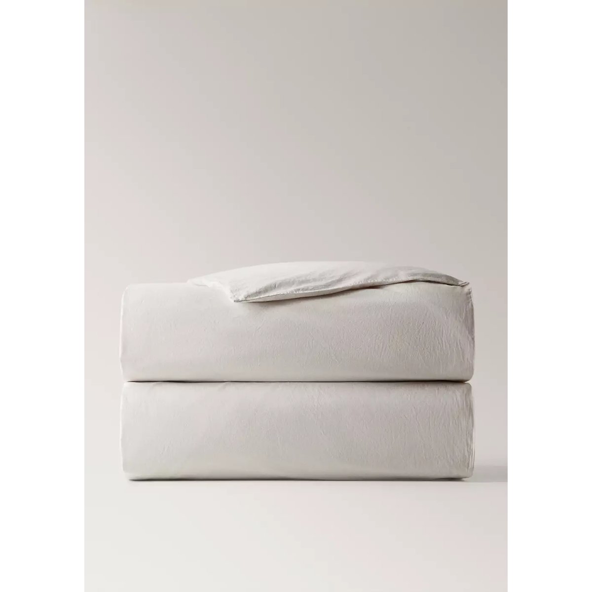 Housse de couette coton lavé lit 150/160 cm sable, MANGO HOME