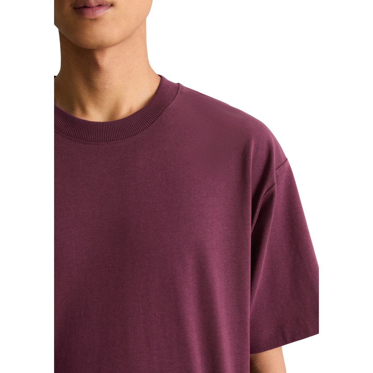 T-shirt ample en jersey de coton bio épais violet, MARC O’POLO DENIM