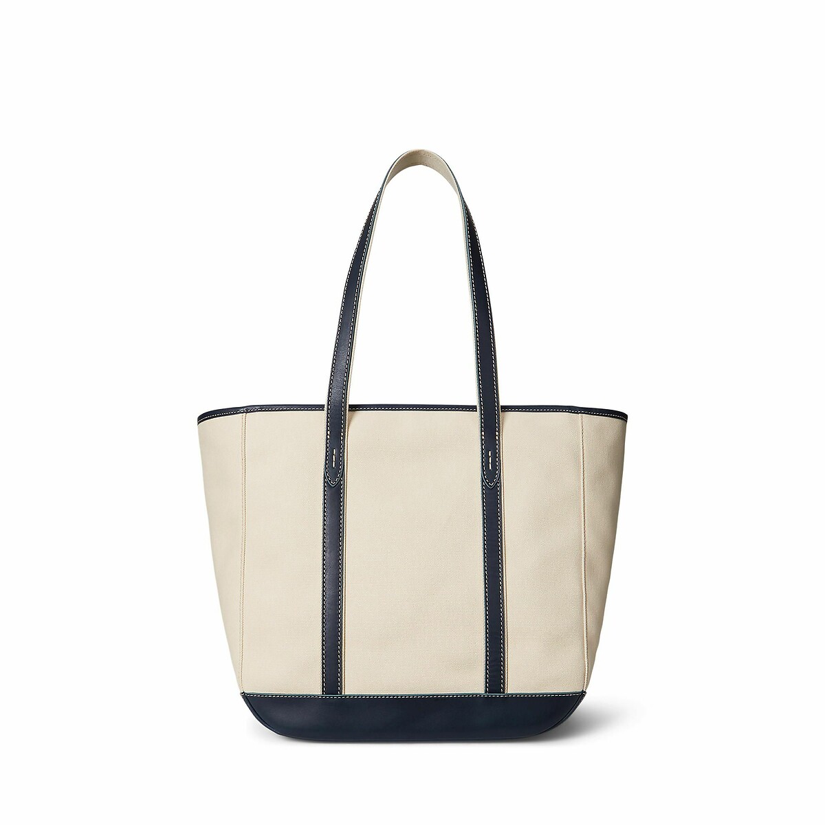 Sac cabas bi-matière  ecru/marine, POLO RALPH LAUREN