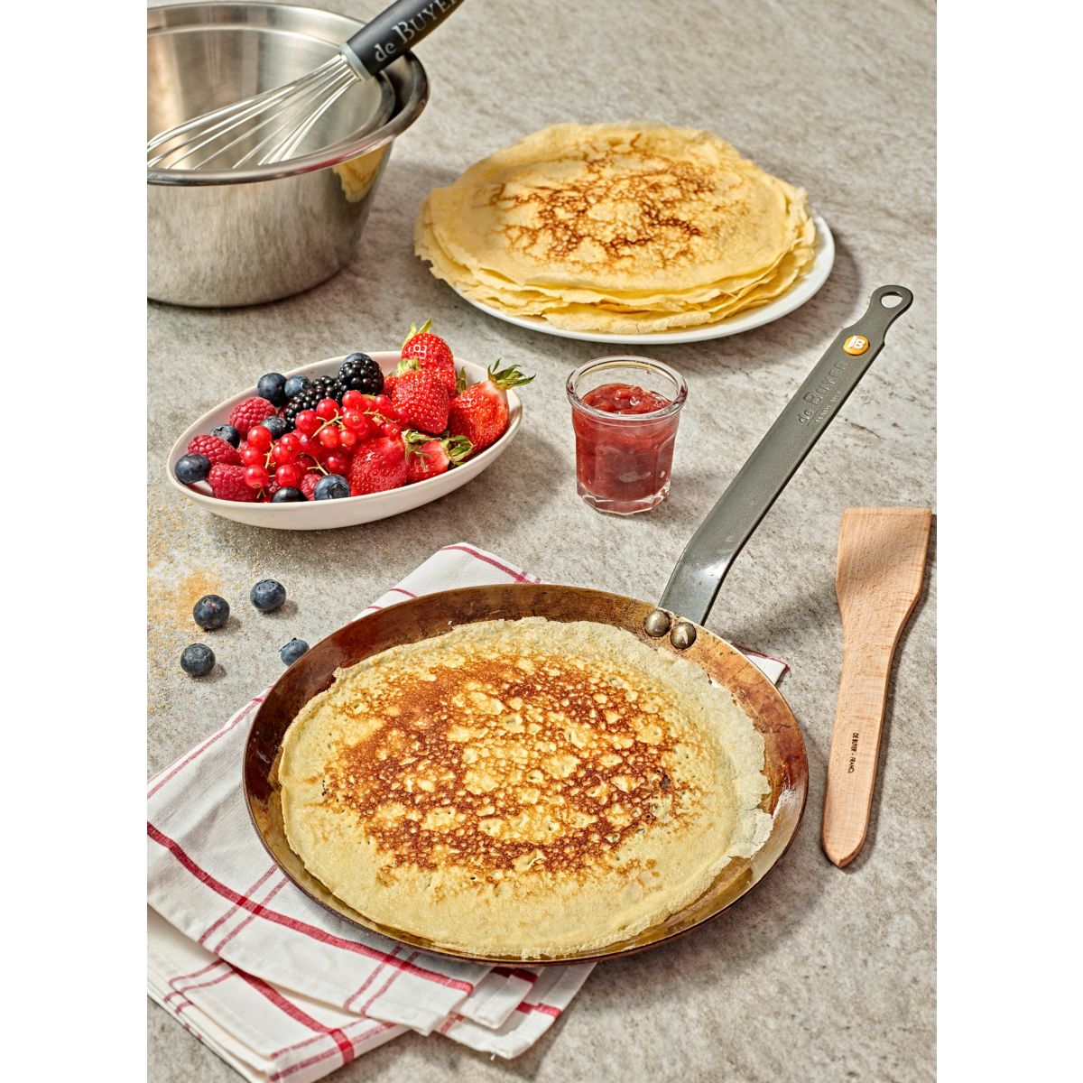 Crêpière Mineral B 30 cm 5615.30 blanc, DE BUYER