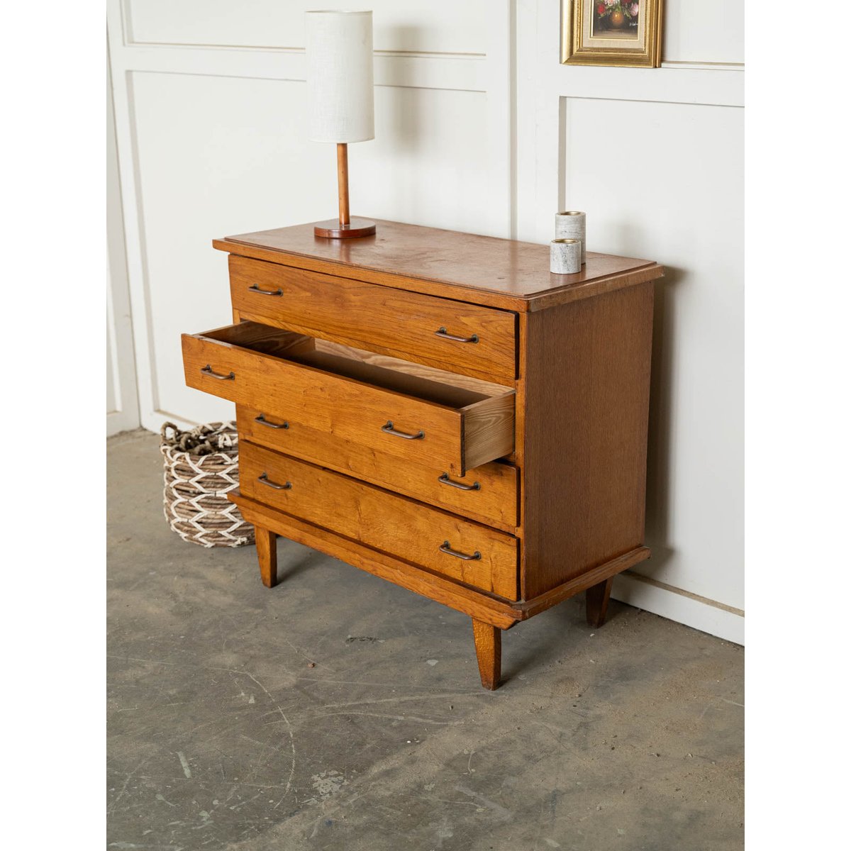 Commode années 50 Olga N°1103 - Bon état bois clair, DEBONGOUT