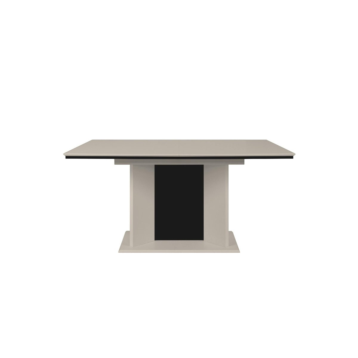 Table à manger extensible beige à pied central 160-200 cm ALVA beige, PIER IMPORT