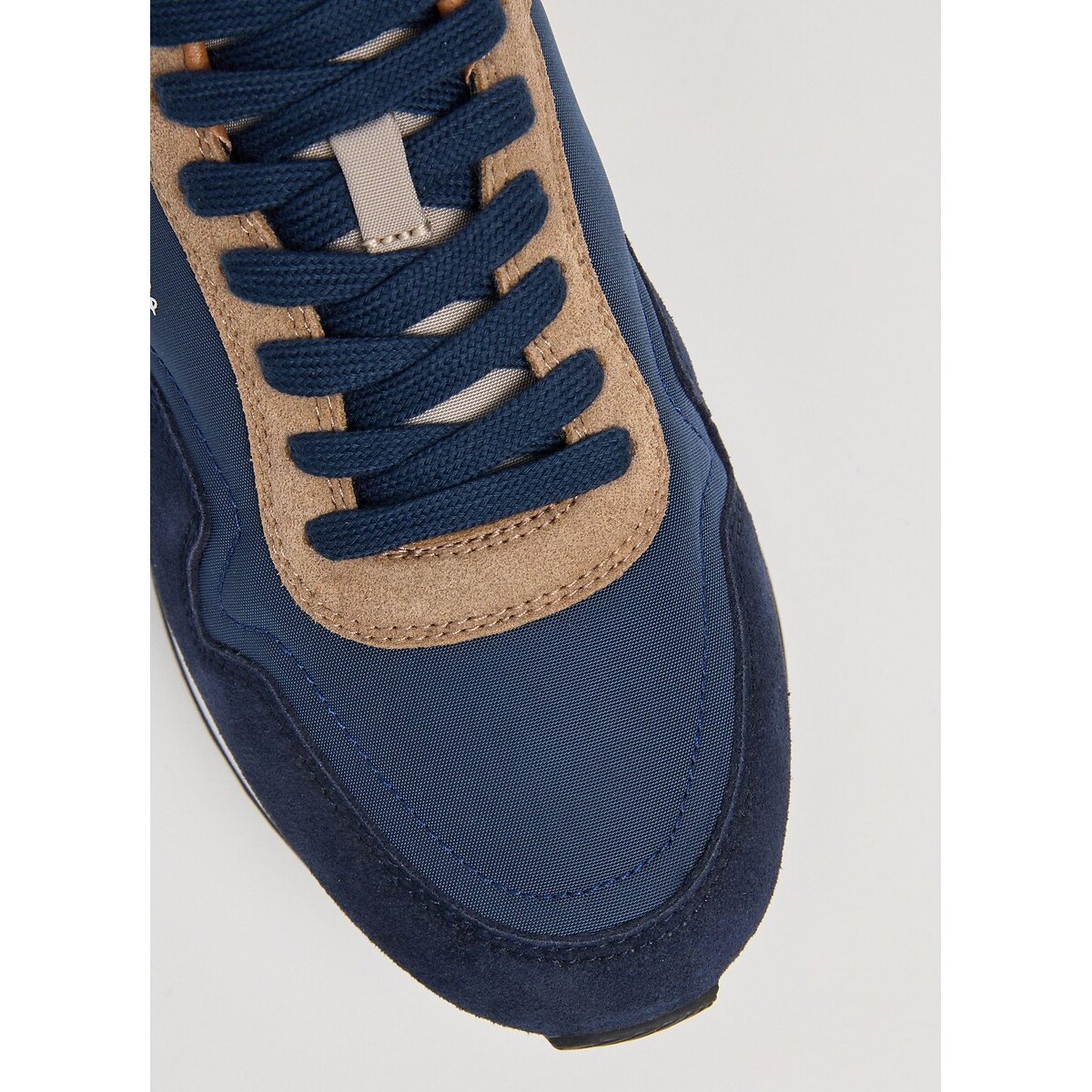 Baskets mix matières HAILON BASIC bleu marine, PEPE JEANS