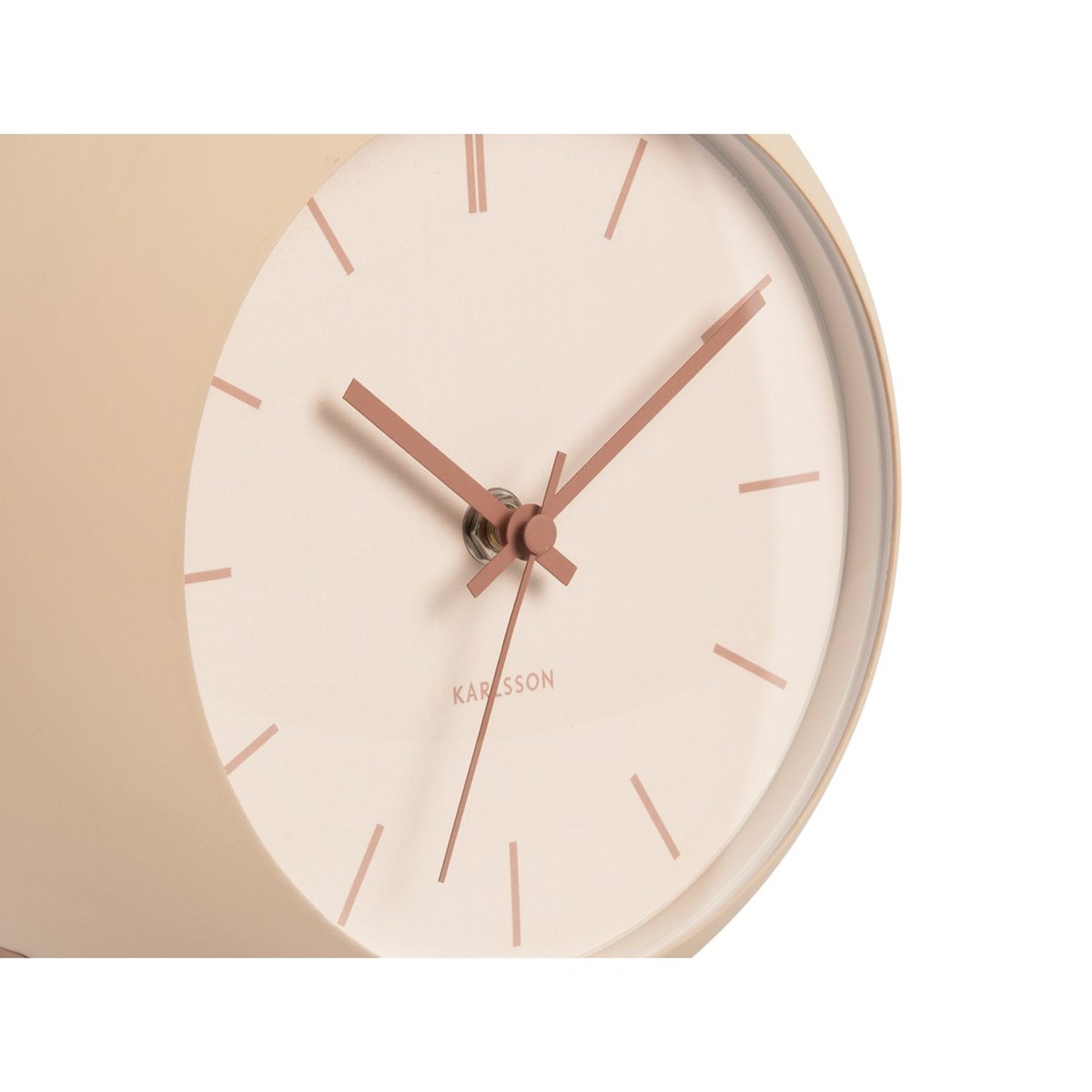 Horloge à poser design industriel NIRVANA GLOBE beige, PRESENT TIME