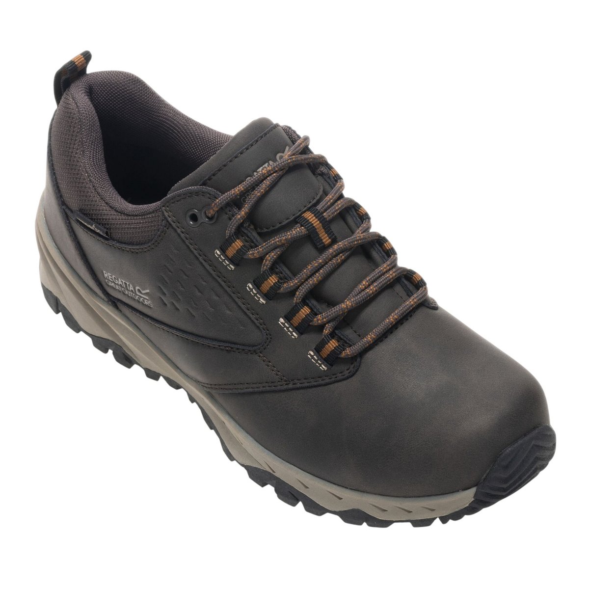 Chaussures basses de marche imperméables AMBLE marron gris foncé / marron clair, REGATTA