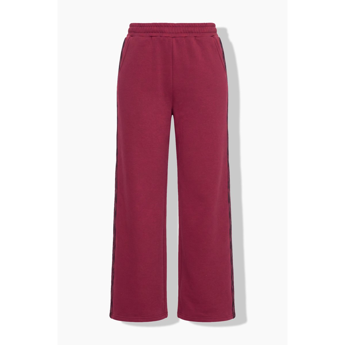 Pantalon en molleton, jambes larges rouge vin, STUDIO UNTOLD
