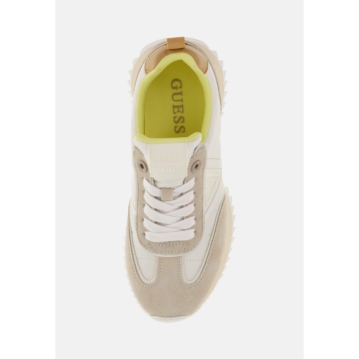 Baskets De Running Bail Cuir Mélangé beige multi, GUESS