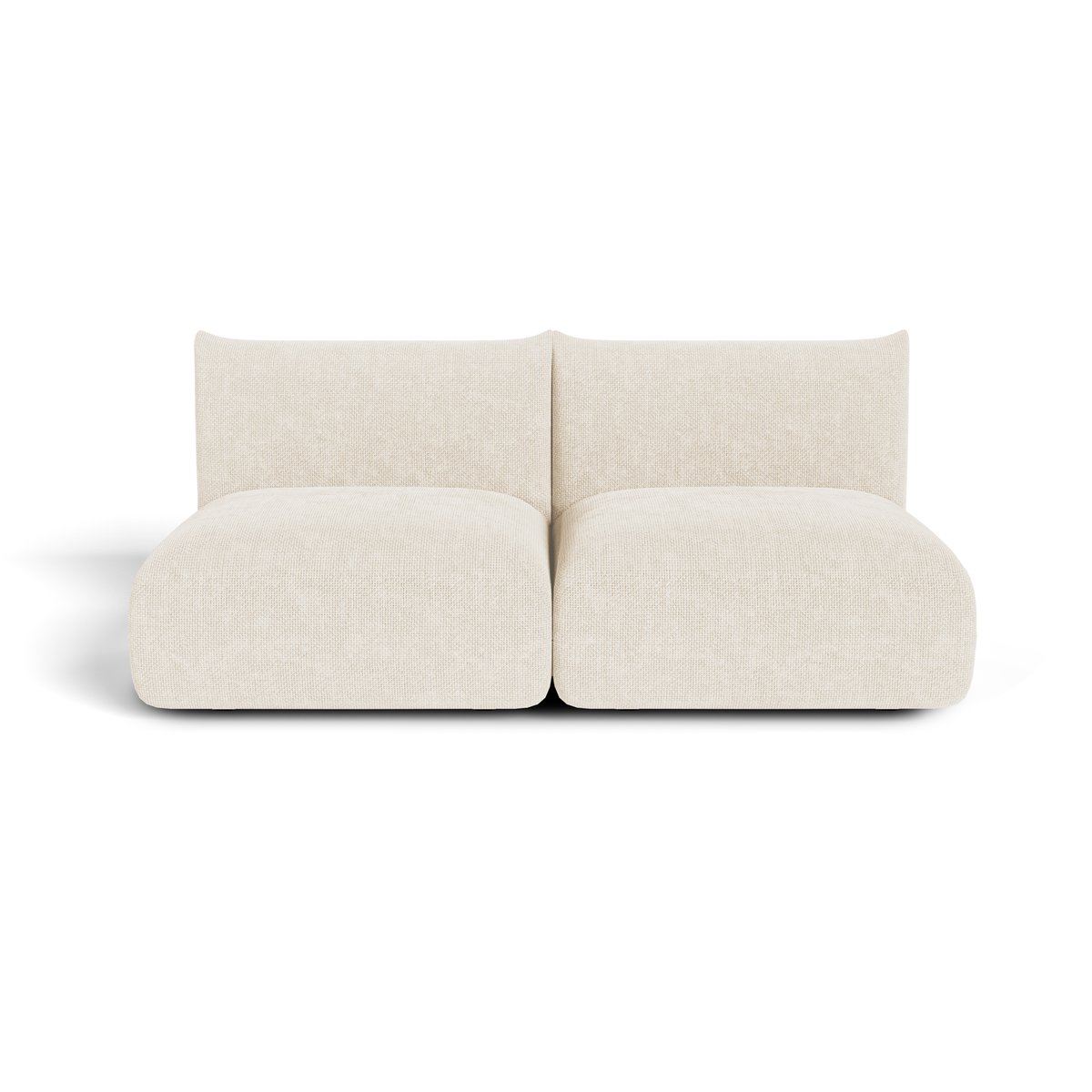 Canapé modulable 3 places en velours chenillé NOOMA crème, SIA HOME
