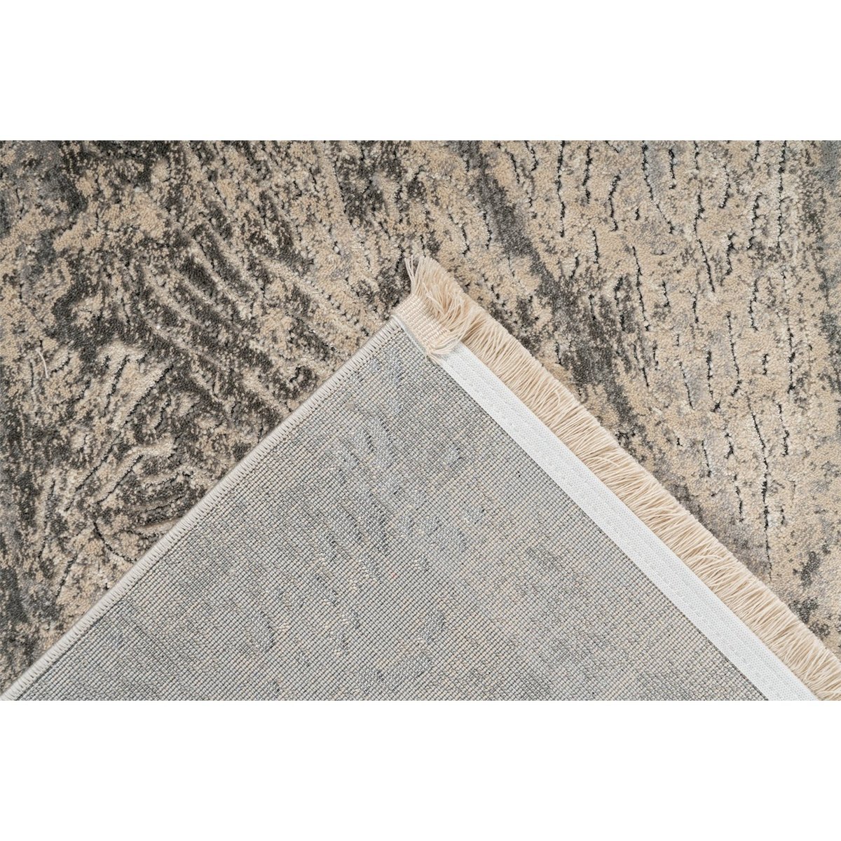 Tapis rectangulaire vintage à motifs, Adela gris vintage nuance beige et écru, ARTE ESPINA