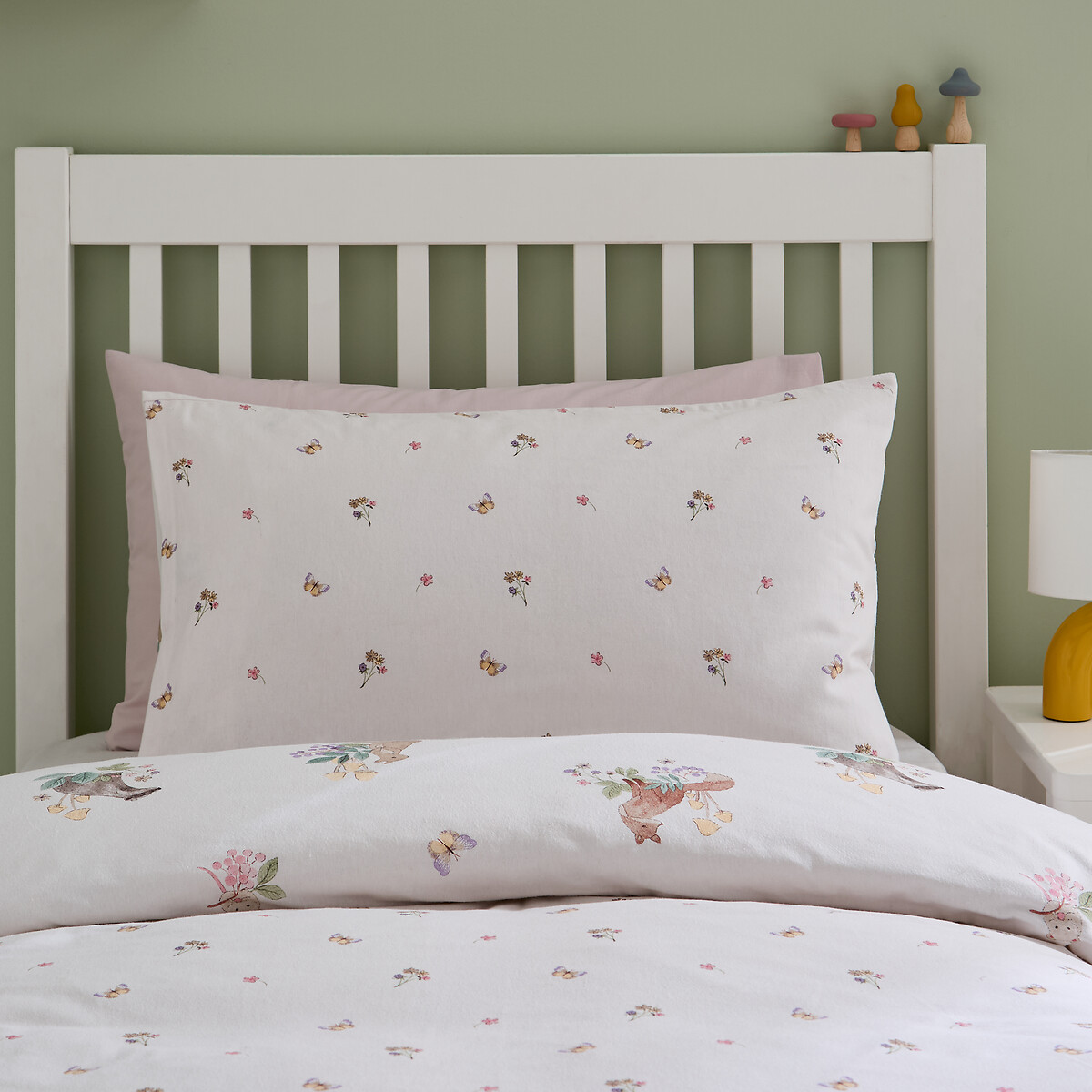 Brushed Forest Friends Reversible Duvet Cover Set cream, CATHERINE LANSFIELD
