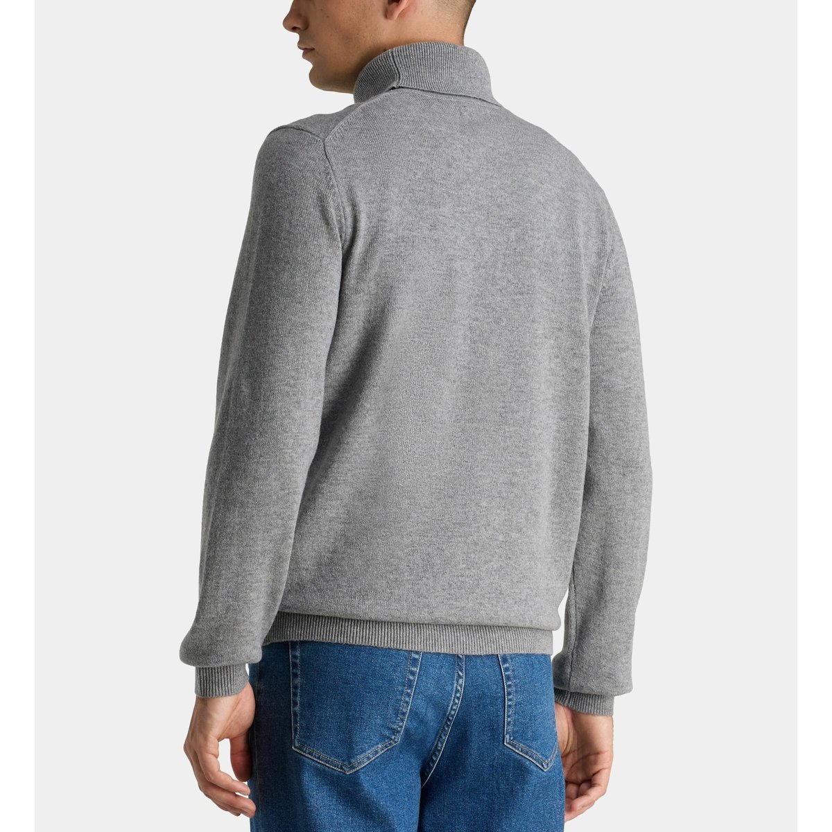 Pull roorol en laine mérinos gris acier, GALERIES LAFAYETTE