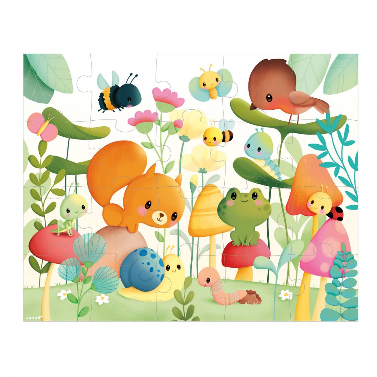 Puzzle Compagnons Du Jardin couleur unique, JANOD