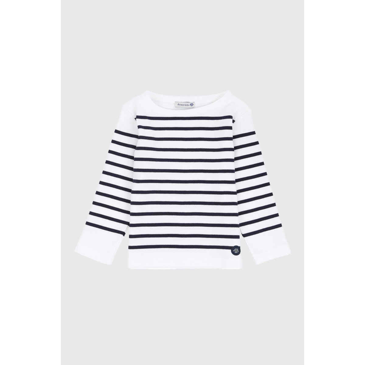 Marinière en coton AMIRAL KIDS blanc/navire, ARMOR-LUX