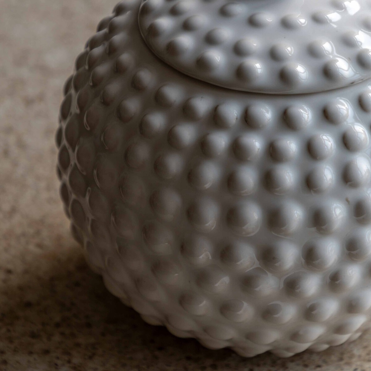 Large Acerno Beaded Trinket Jar in White white, ÉDITÉ