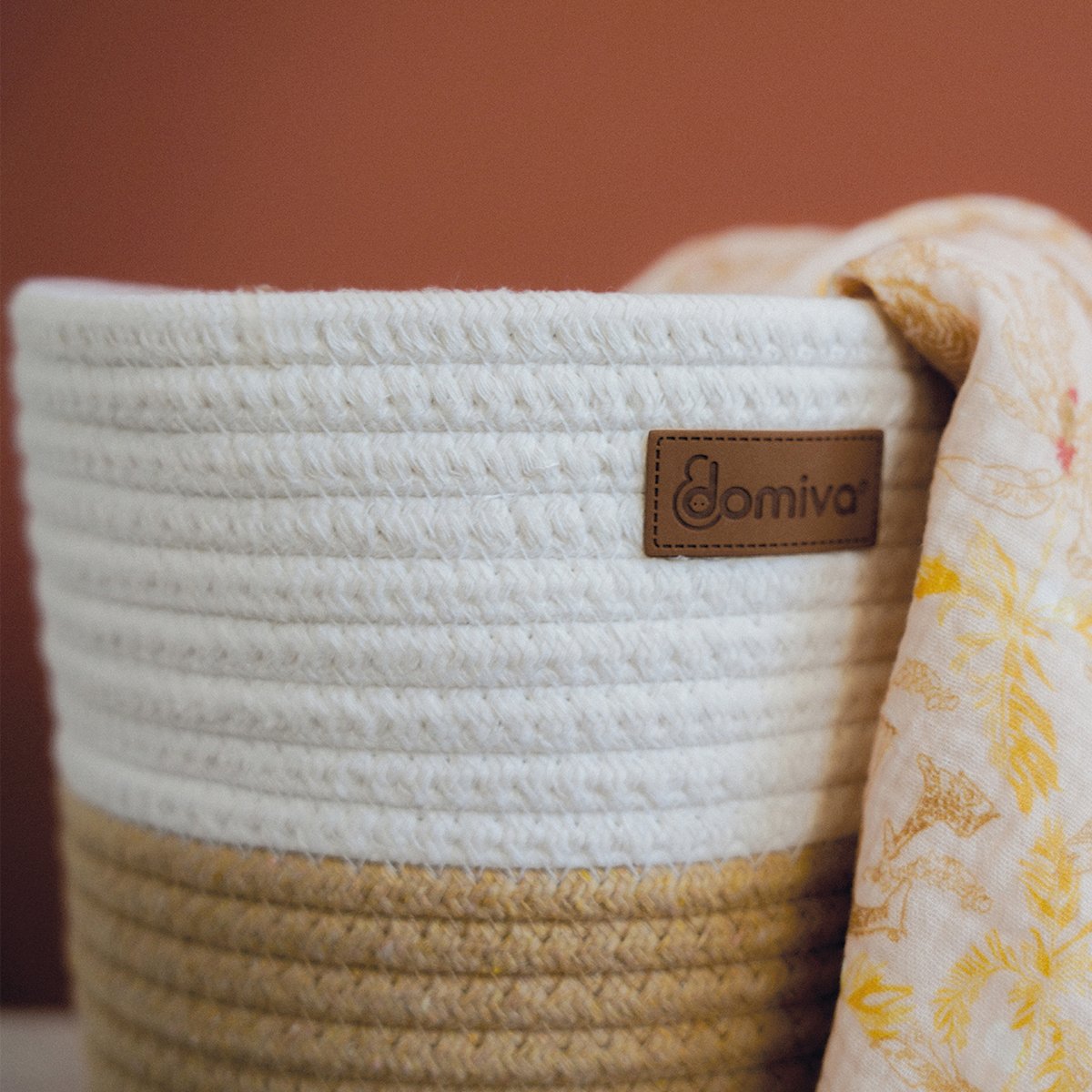 Lot de 2 panières de rangement pour bébé naturel, DOMIVA