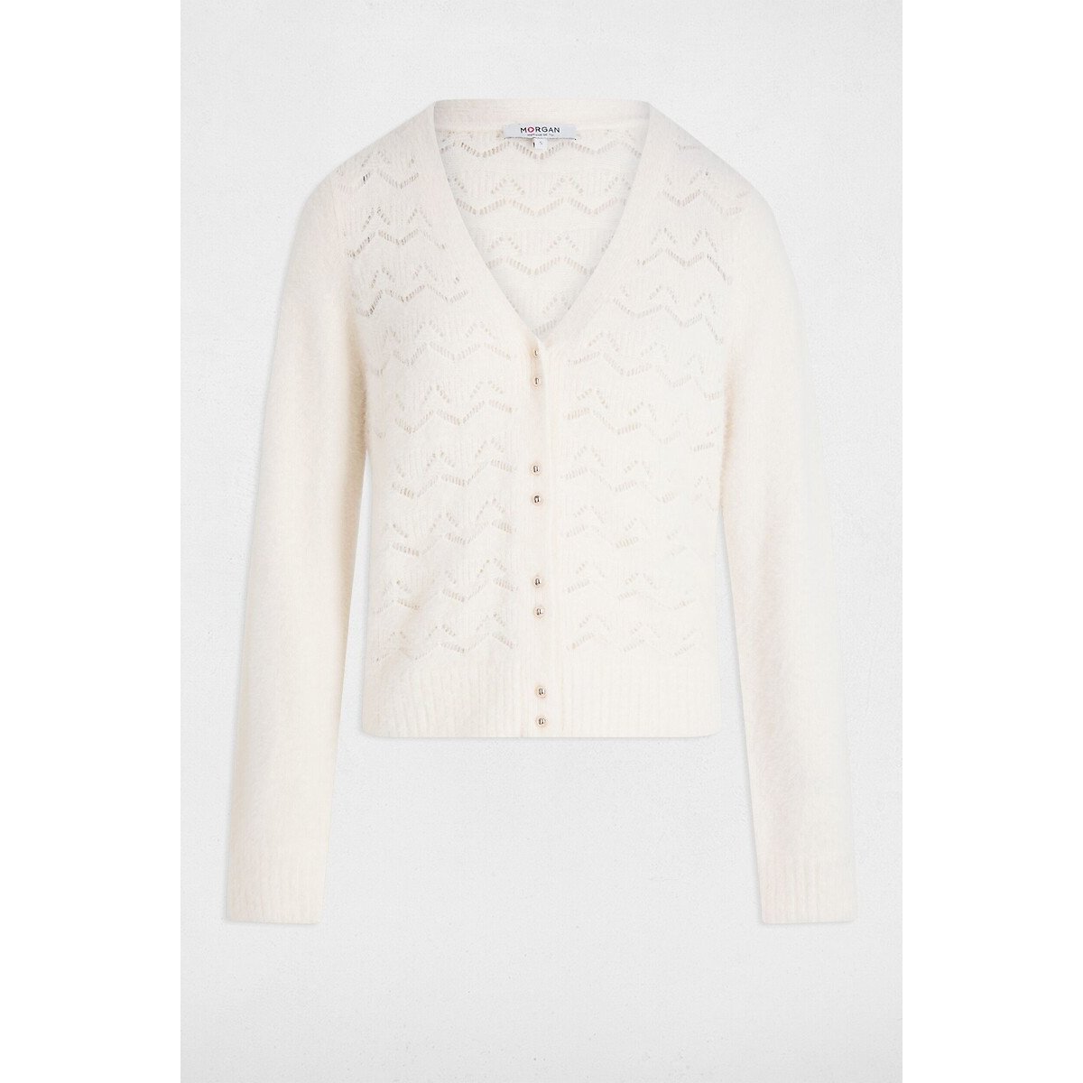 Buttoned Cardigan ivory, MORGAN