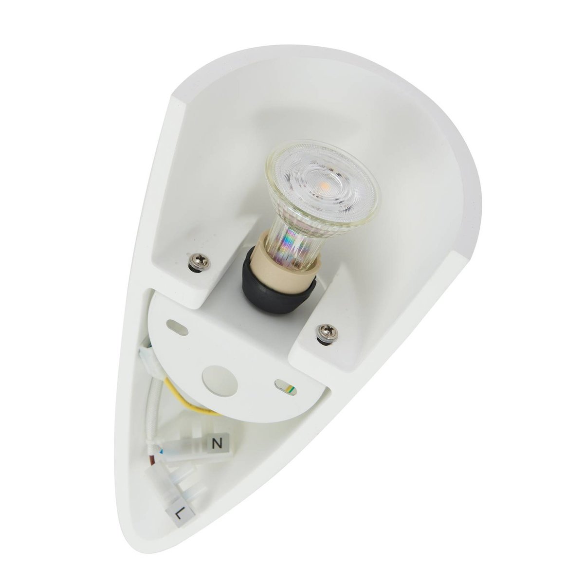 Applique en plâtre moderne, Pascali blanc, LINDBY