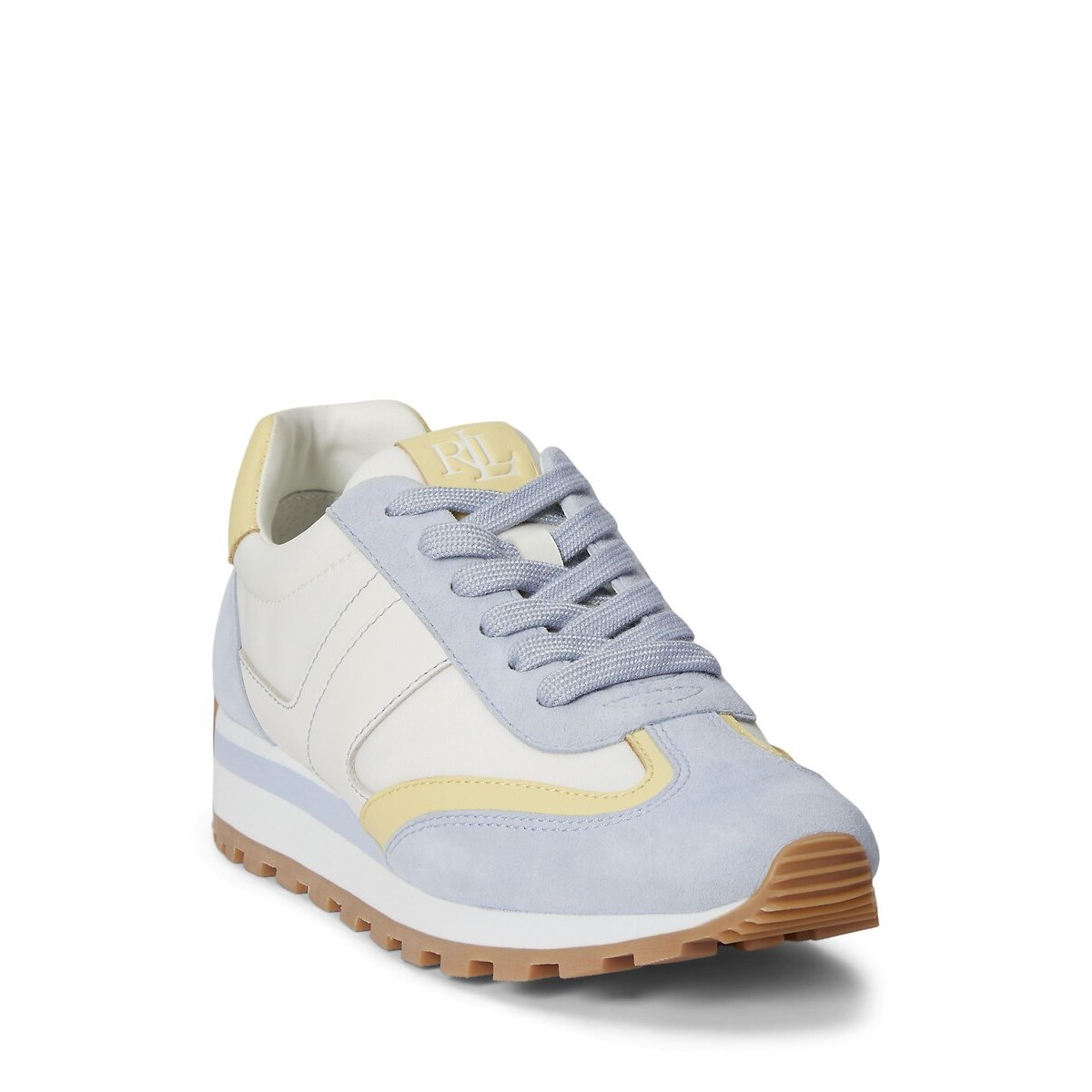 Dani Leather Trainers white/blue/yellow , LAUREN RALPH LAUREN