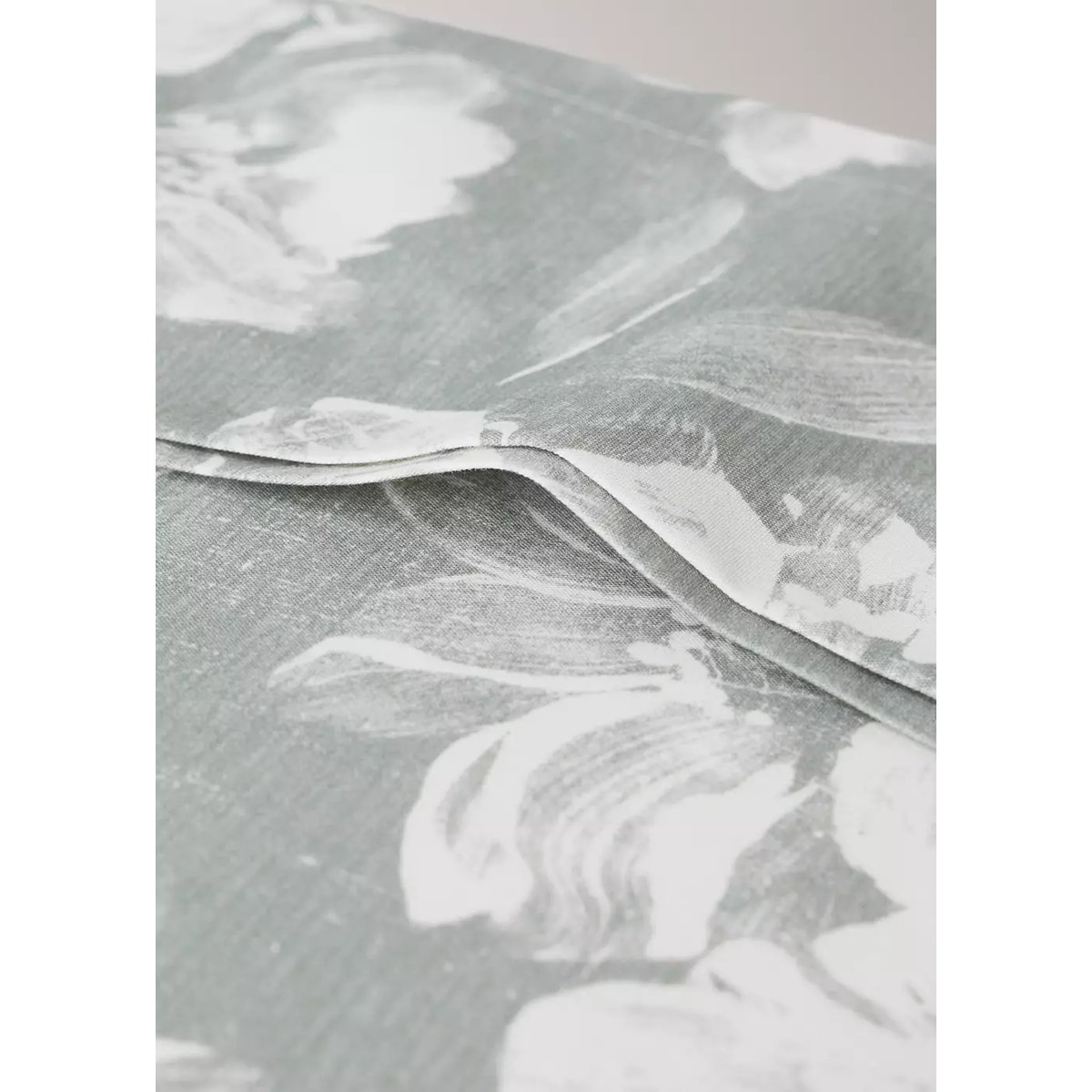Taie d’oreiller percale de coton fleurs 45 x 110 cm vert moyen, MANGO HOME