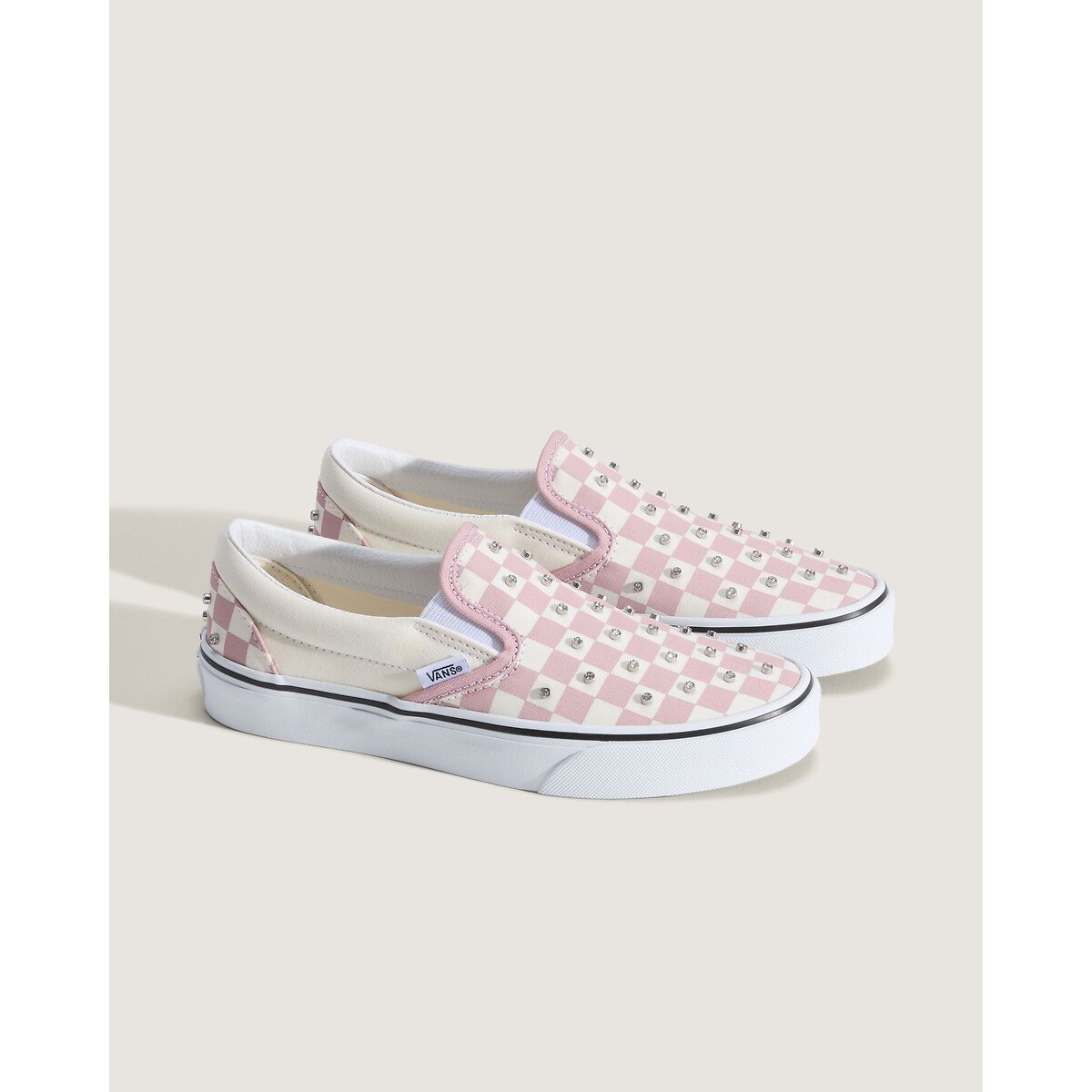 Baskets avec strass, CLASSIC SLIP-ON blanc/rose, VANS