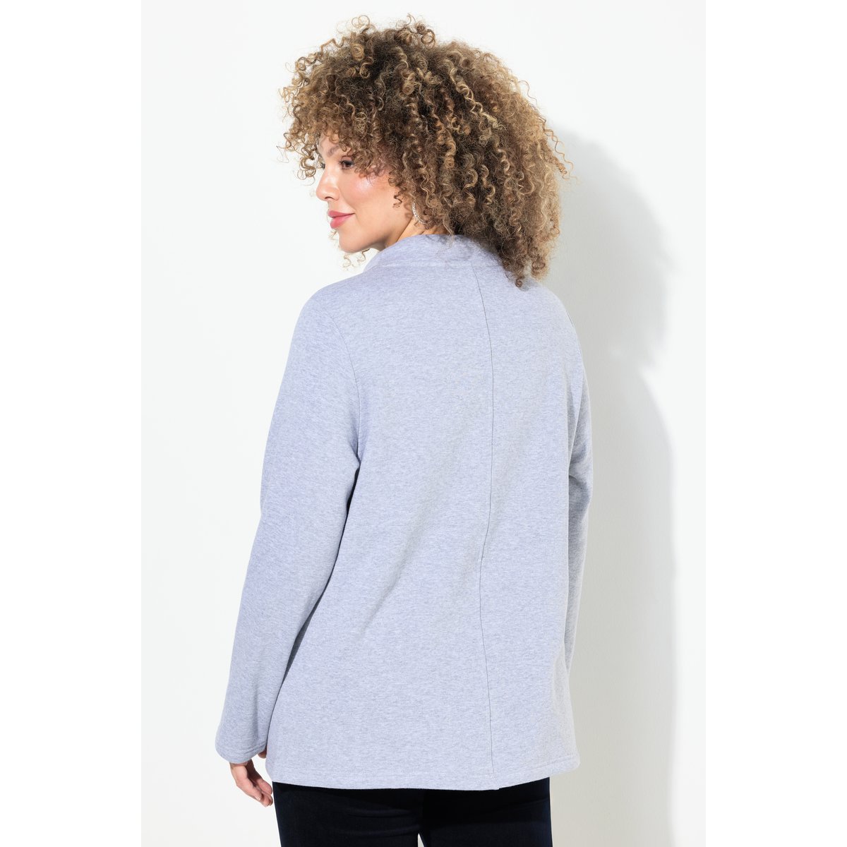 Pull à message gris clair chiné, ULLA POPKEN