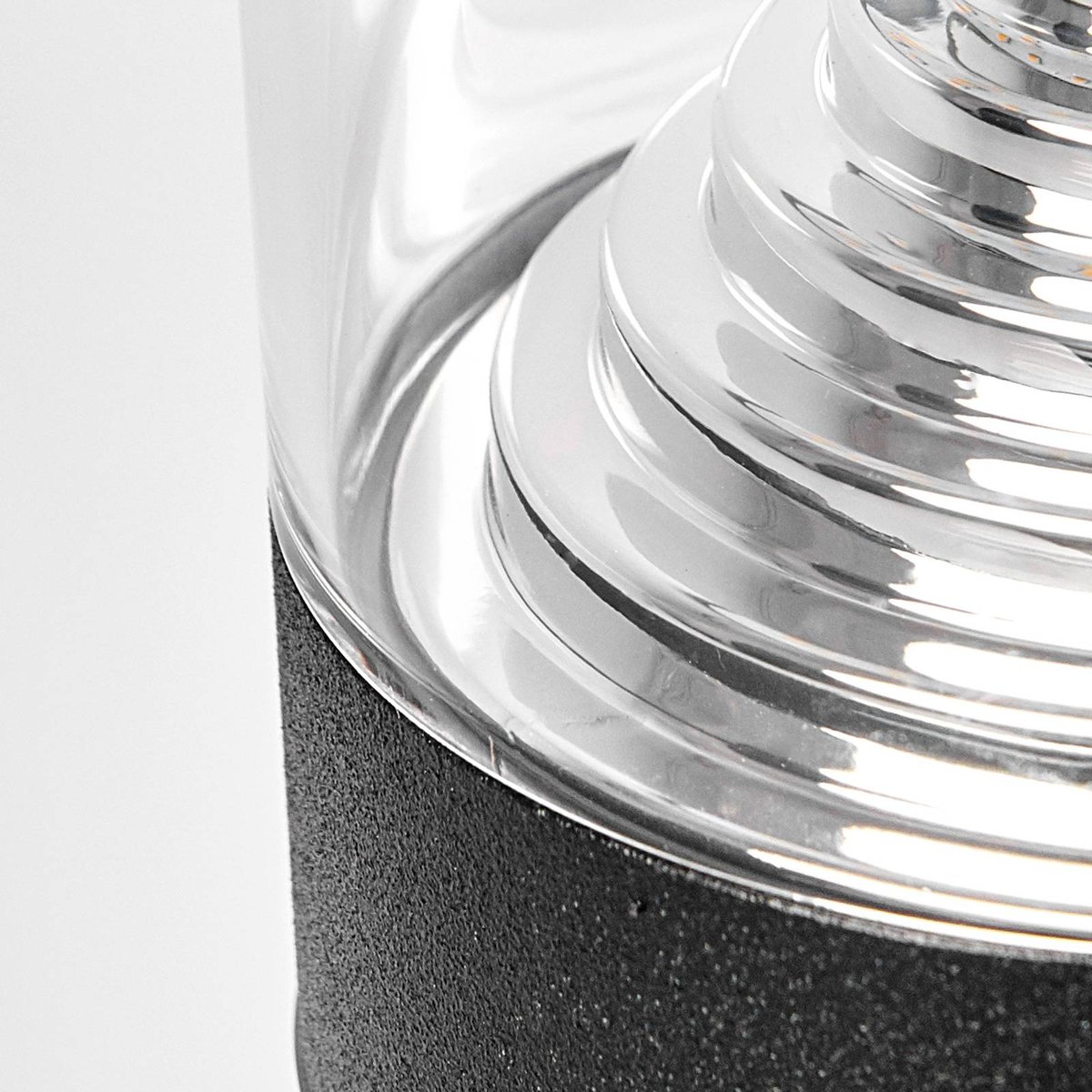 Luminaire extérieur en inox moderneLED noir, transparent, LINDBY