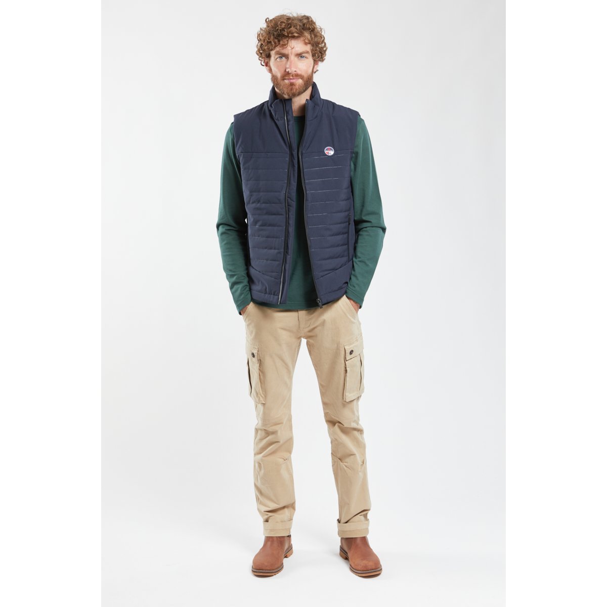 Veste sans manches imperméable HULL navy, BERMUDES