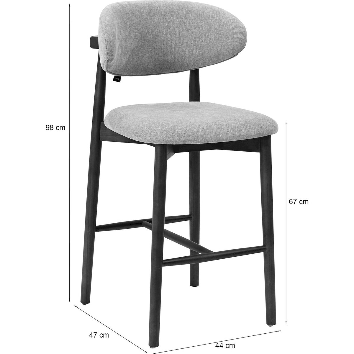 Tabouret de bar en bois collection CONVINE beige tressé et noyer, RECOLLECTION