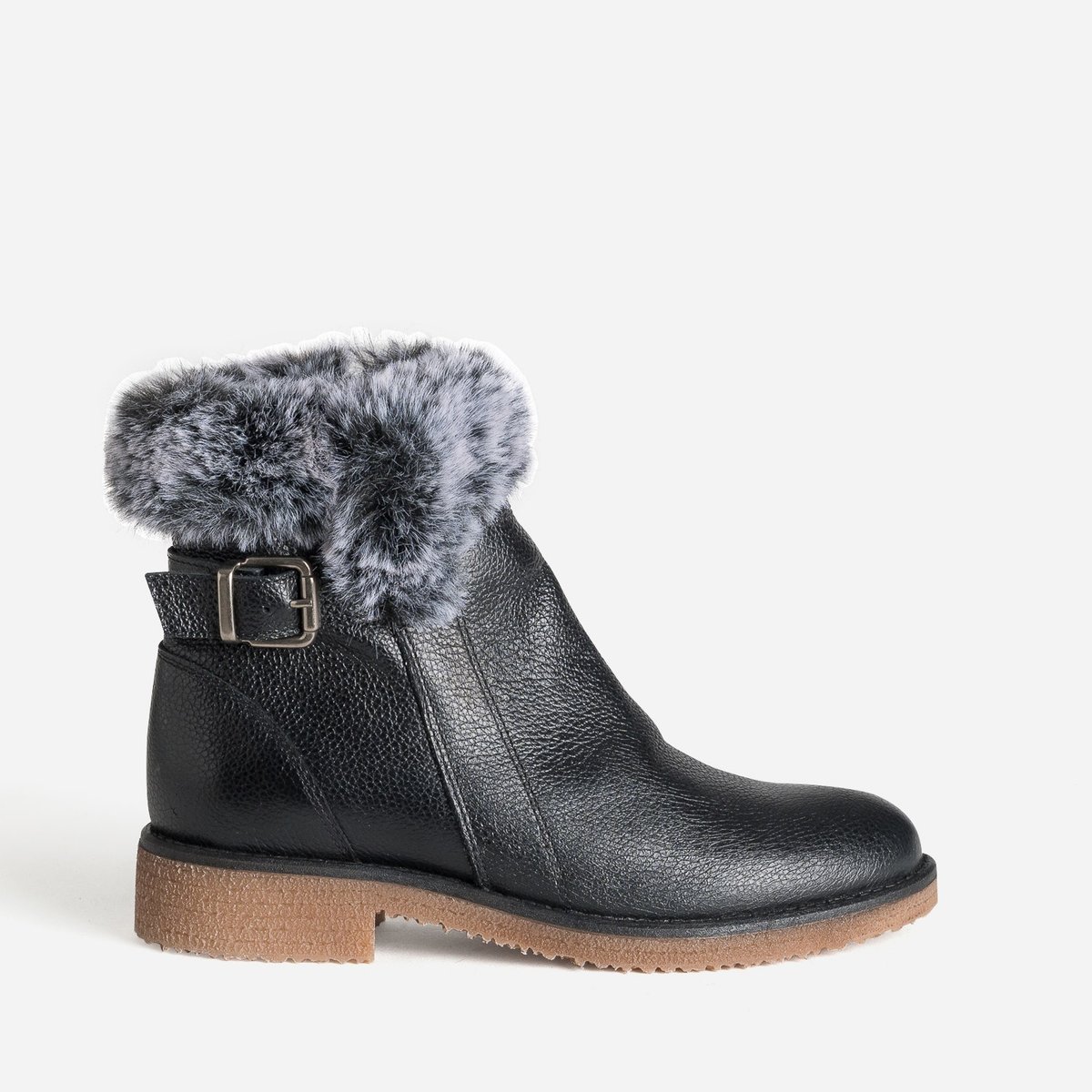 Boots en cuir LESLIE noir, ERAM