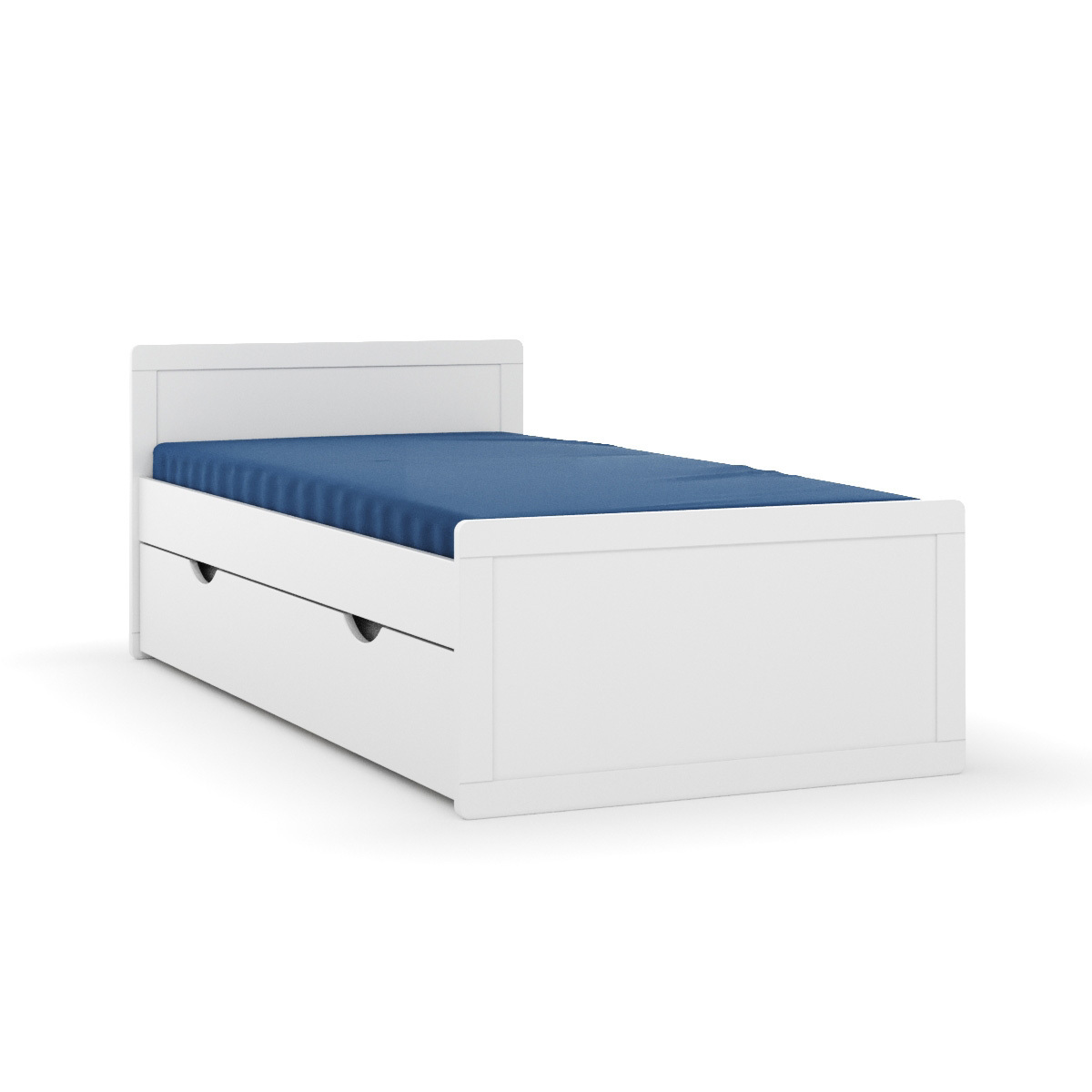 Lit enfant gigogne Bois massif PETER blanc, AKITEN RETAIL