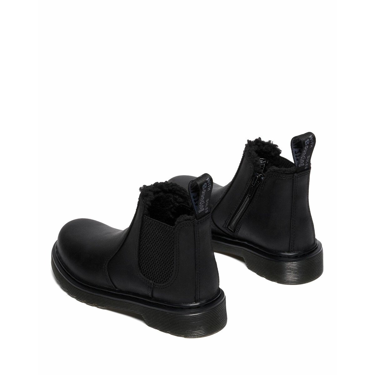 Boots chelsea fourrées en cuir 2976 Leonore noir, DR. MARTENS