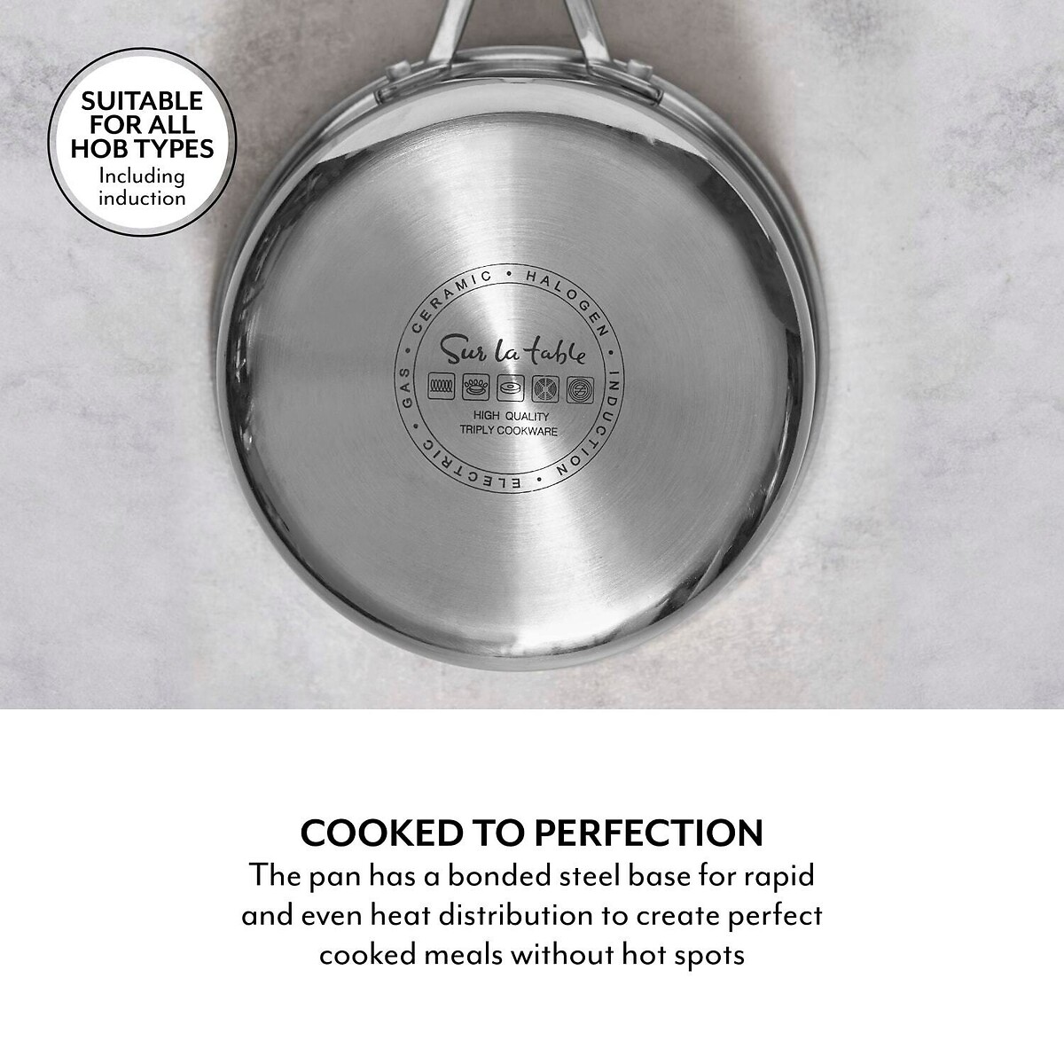 20cm SLT Core Tri-ply Saucepan with Lid silver-coloured, SUR LA TABLE