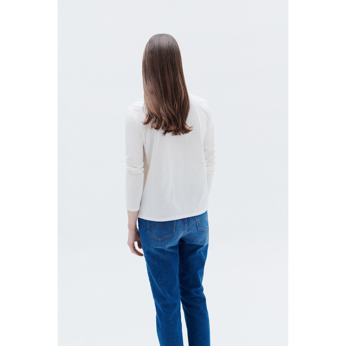 T-shirt droit col polo en coton TIRUS ivoire, CAROLL