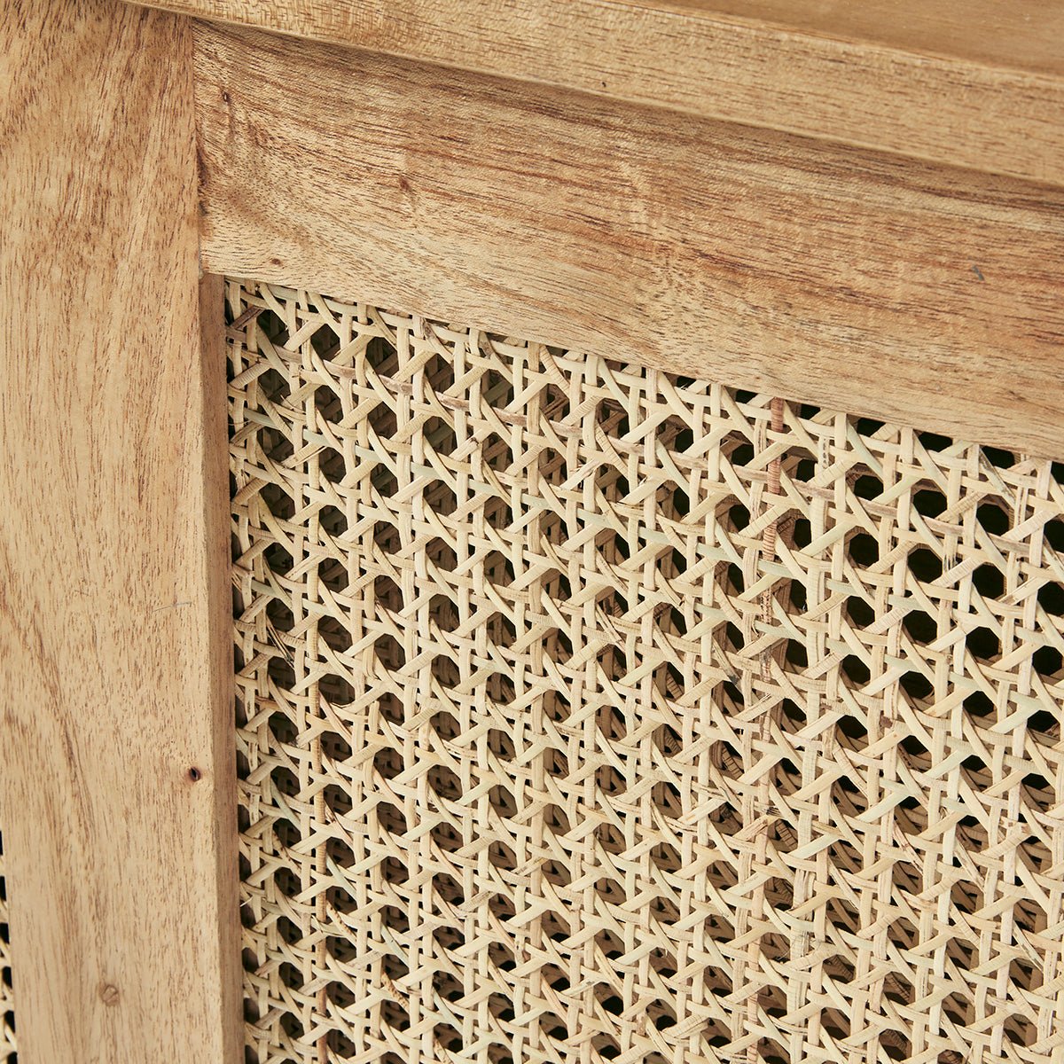 Commode en bois massif et cannage 135 cm HANA naturel, BERAH GETAH