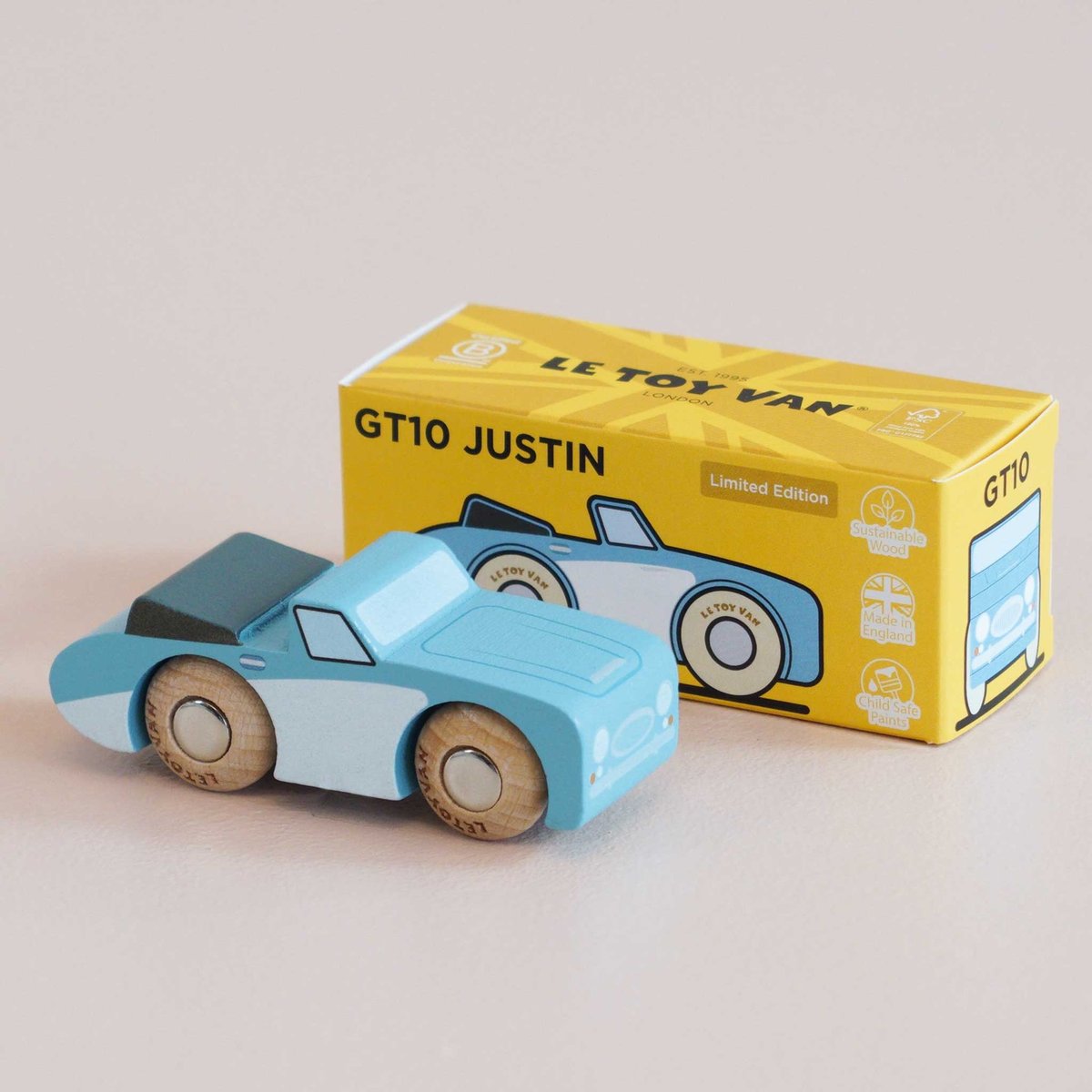 Voiture Justin No 1 bleu, LE TOY VAN