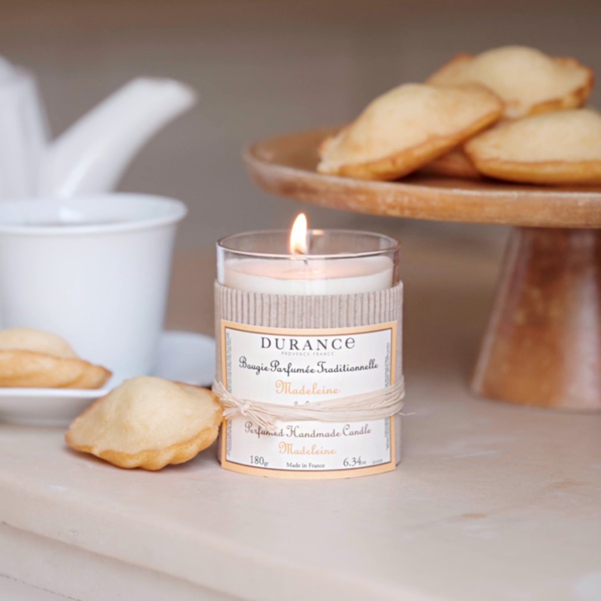Bougie parfumée MADELEINE couleur unique, DURANCE