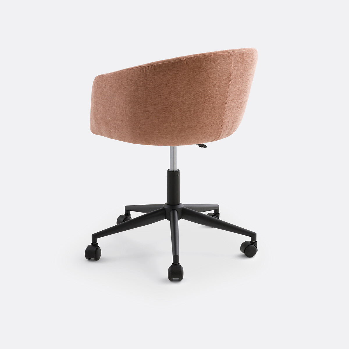 Fauteuil de bureau rotatif à roulettes, Théa bois de rose, LA REDOUTE INTERIEURS