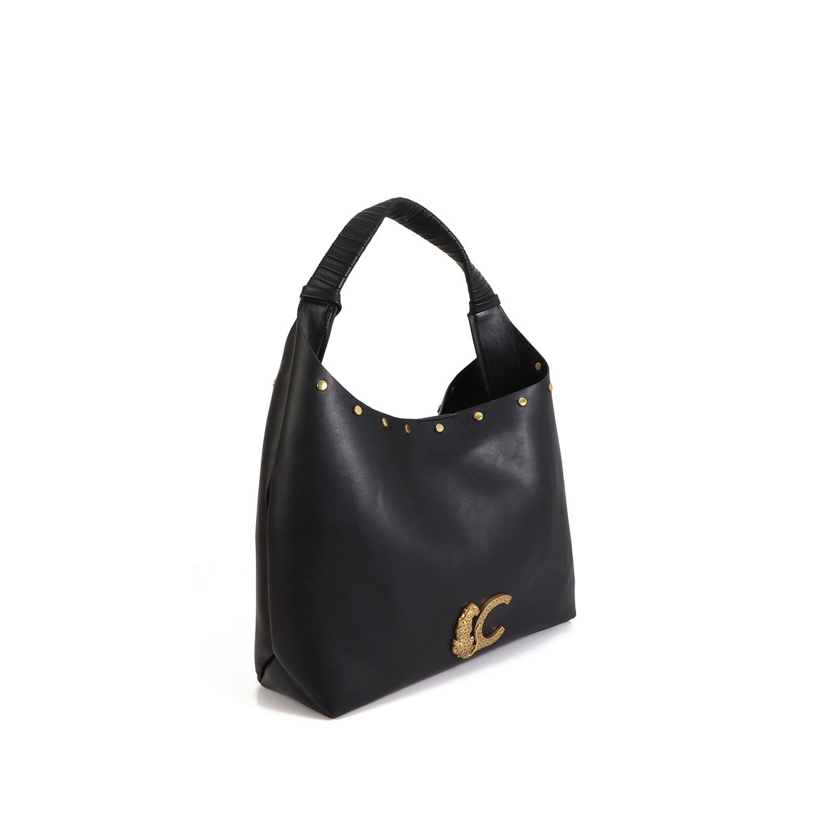 Sac à main hobo avec bandoulière noir, LOLA CASADEMUNT