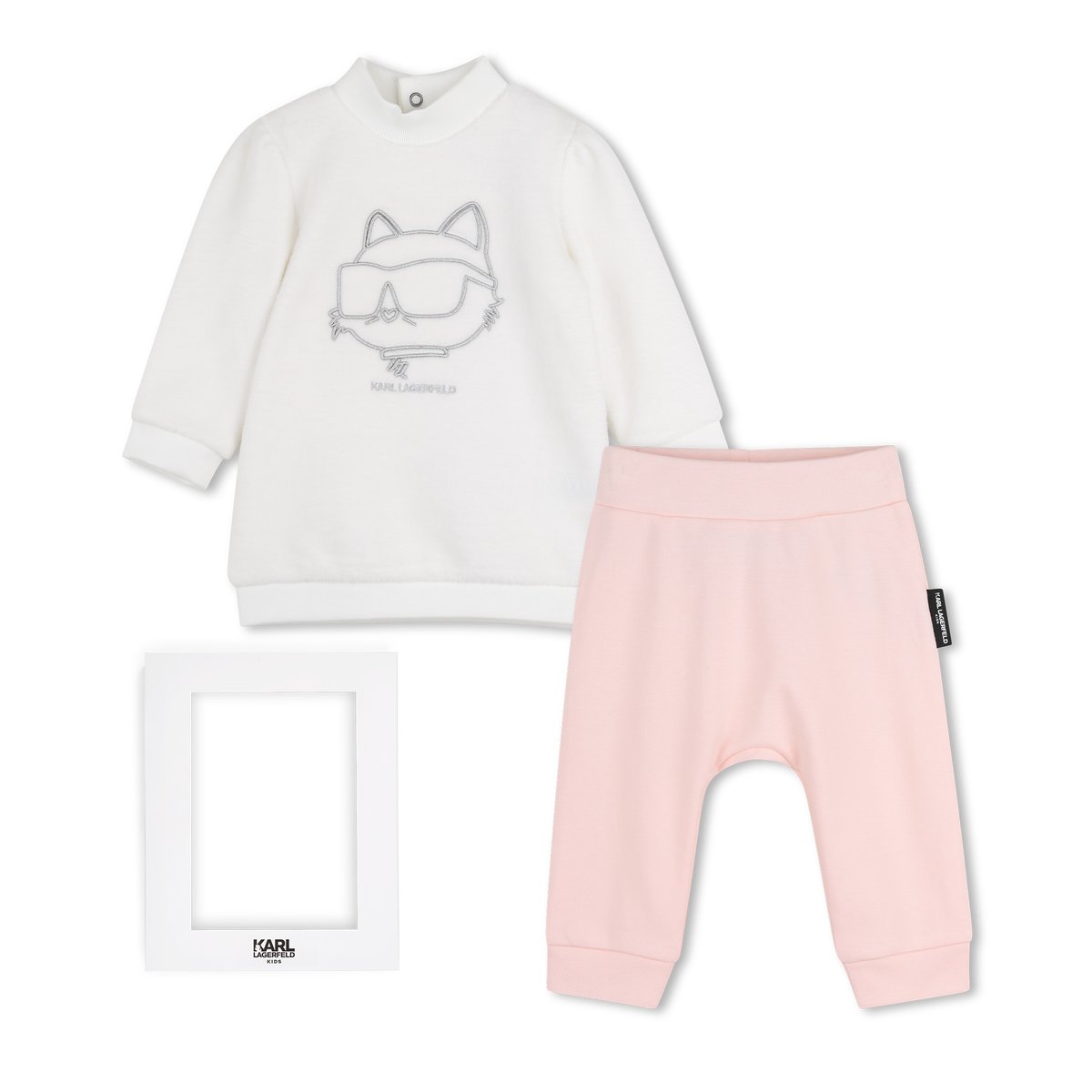 Ensemble robe et pantalon ecru rose, KARL LAGERFELD KIDS