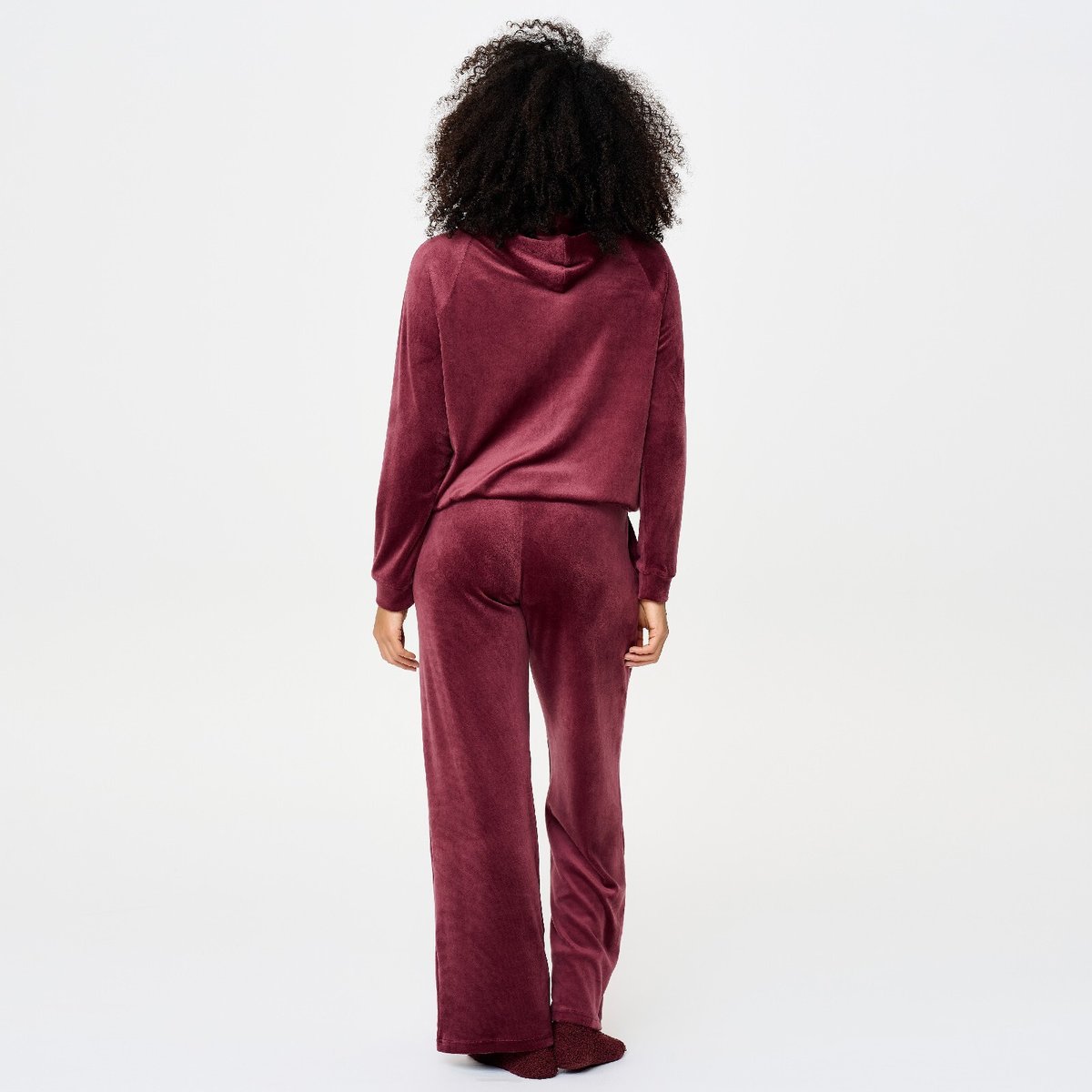 Velvet ensemble de Pyjama windsor wine, LINGADORE