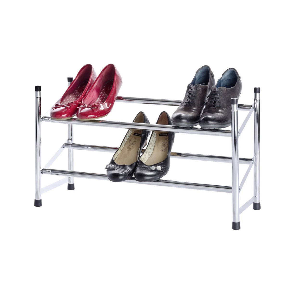 Meuble à chaussures extensible 10 paires argent, WENKO